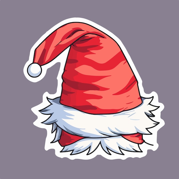 Navidad santa sombrero dibujos animados pegatina navidad sombrero pegatinas elementos Multicolor