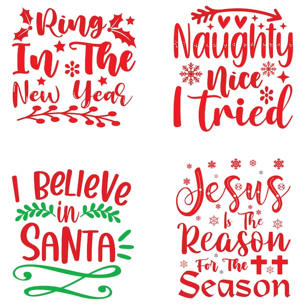 Vector navidad svg citas tipografía camiseta diseño