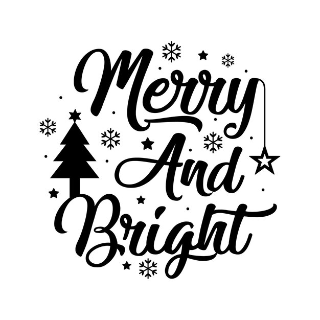 Navidad svgnu año letras citas tipografía diseño paquete vector ilustración silueta png