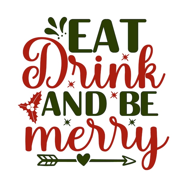 Navidad Tipografía SVG Diseño vectorial felices navidades alegres vibraciones maravillosas de invierno