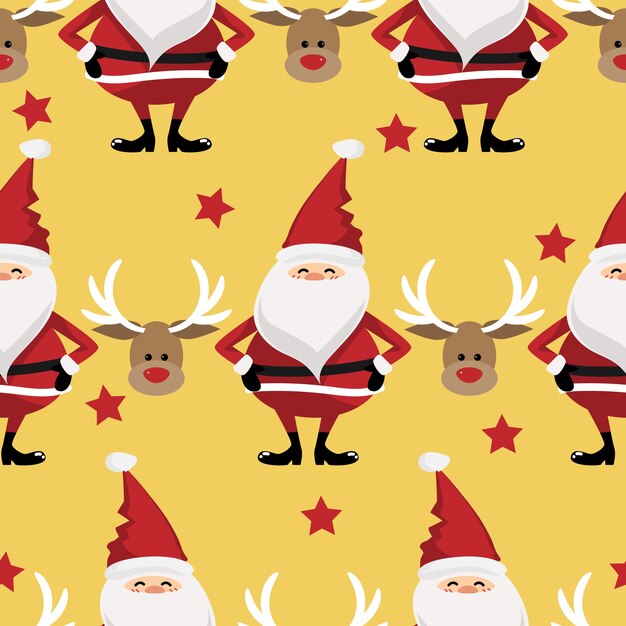 Navidad vacaciones temporada de patrones sin fisuras.
