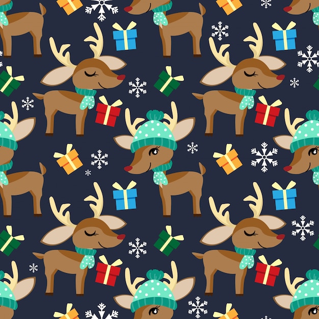 Navidad vacaciones temporada de patrones sin fisuras.