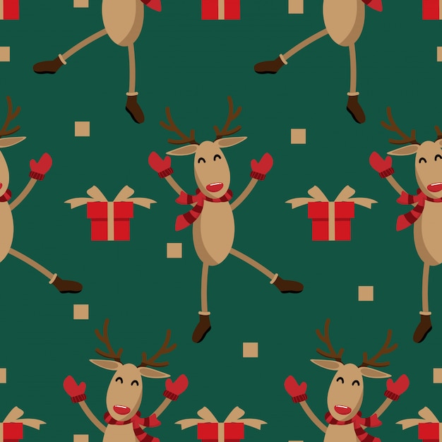 Navidad vacaciones temporada de patrones sin fisuras.