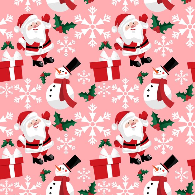 Navidad vacaciones temporada de patrones sin fisuras.