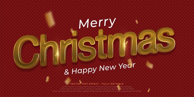 Navidad vectorial con estilo dorado de lujo en letras para la celebración de fondo de Navidad