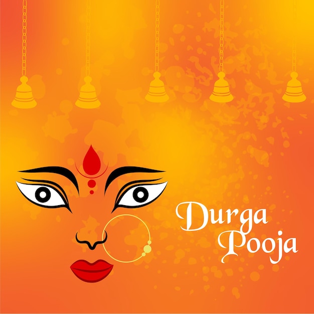 Navratri Festival Durga Pooja Imagen de arte vectorial