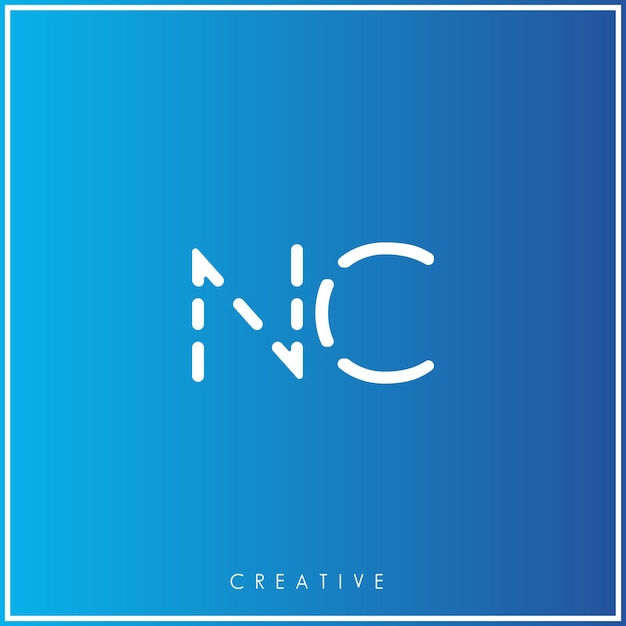 NC Premium Vector último diseño del logotipo Creative Logo Vector Ilustración de las letras del logotipo Logo Creative