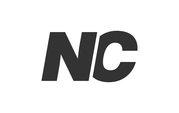 NC Techno Editable Font Logo para marca corporativa Diseño futurista audaz con ideas tipográficas únicas Tipo personalizado mínimo y letra dinámica