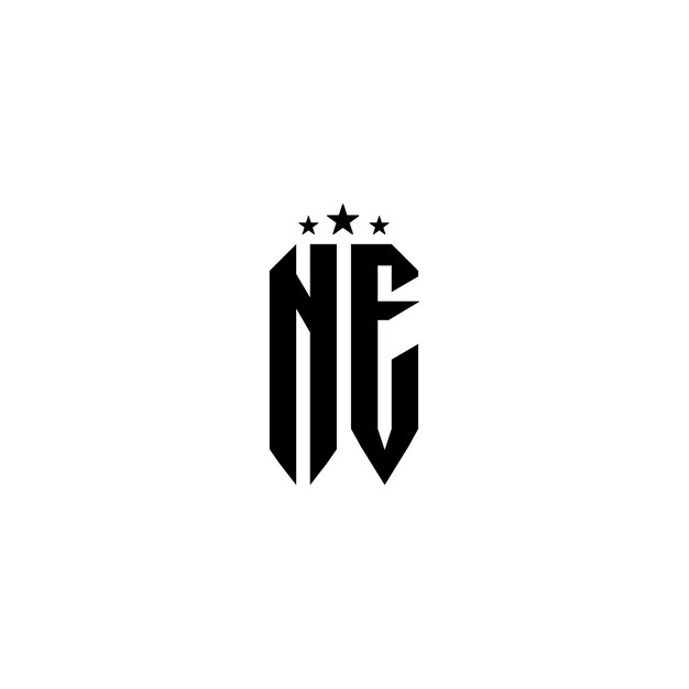 NE monograma logo diseño carta texto nombre símbolo monocromo logotipo alfabeto carácter simple logo
