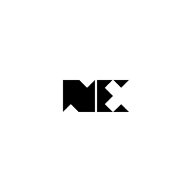 NE monograma logo diseño carta texto nombre símbolo monocromo logotipo alfabeto carácter simple logo