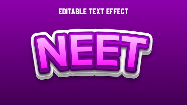 Neet efecto de texto editable