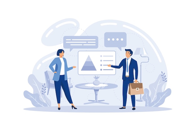Negociaciones Planificación empresarial Desarrollo Futura asociación comercial Lluvia de ideas Proceso de trabajo