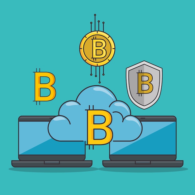 Negocio de Blockchain set iconos