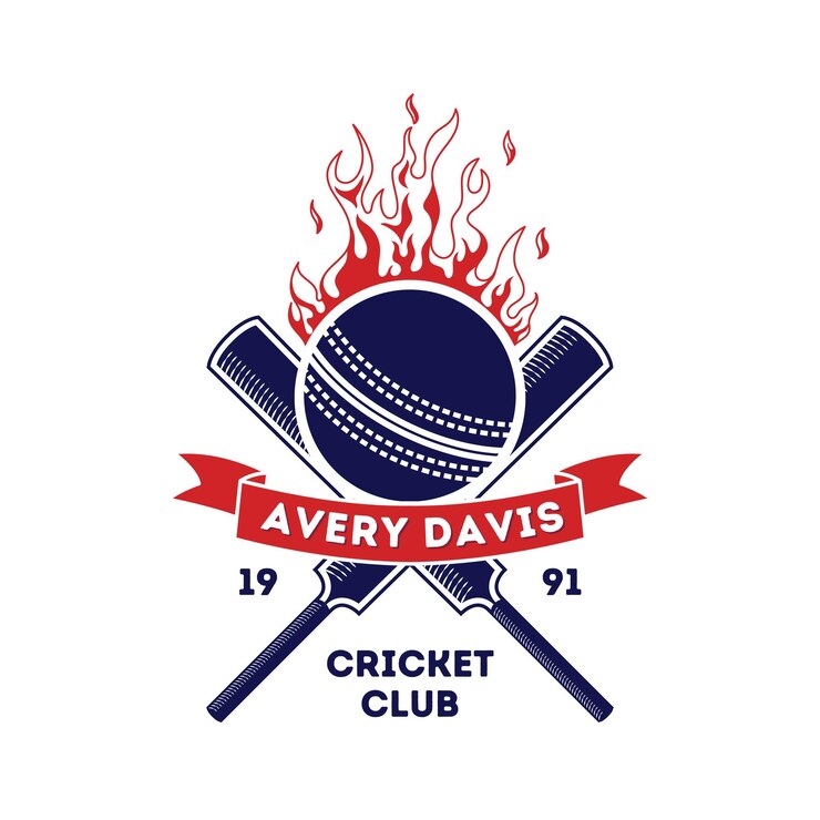 Negocio corporativo Profesional Tienda en línea Club de cricket Jugador de cricket Diseño de logotipo icónico
