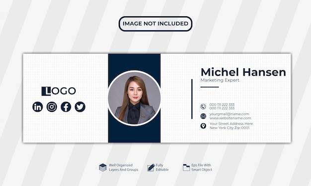 Negocio de diseño de plantillas de banner web de firma de correo electrónico