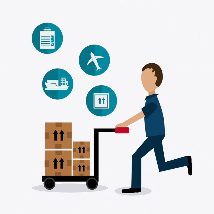 Vector negocio de entrega y logística.