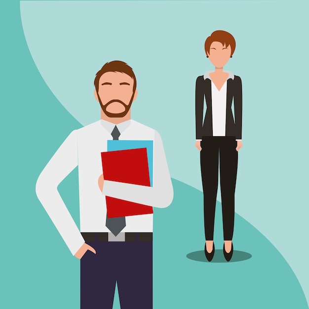 negocio hombre y mujer equipo trabajo gente negocio