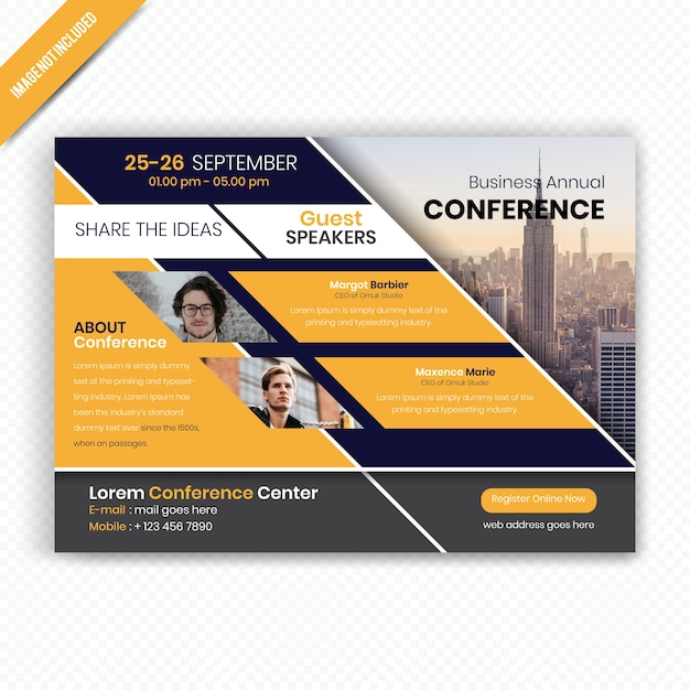 Negocio Horizontal Conferance Flyer Design