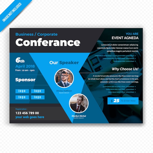 Negocio Horizontal Conferance Flyer