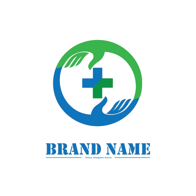 Negocio de icono de diseño de logotipo de mano médica