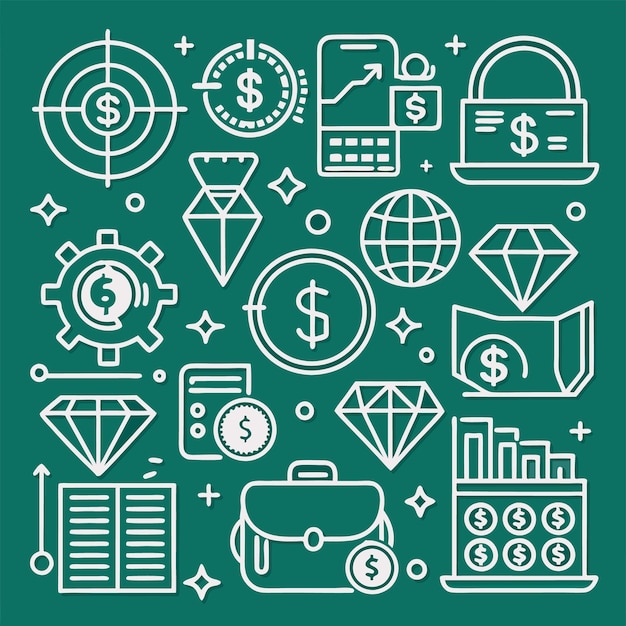 negocio iconos conjunto