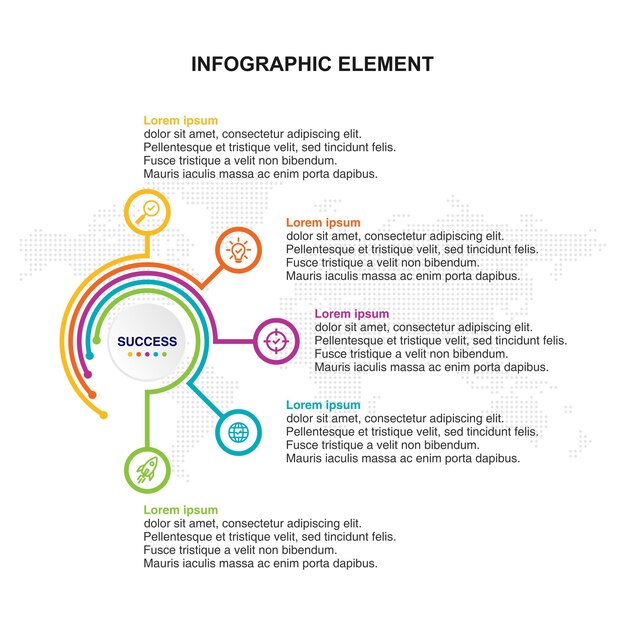 Negocio de infografía de vector para la presentación