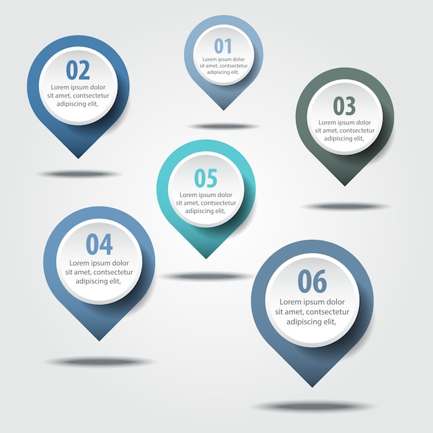 Negocio Infographics elementos de diseño mensaje drop points points