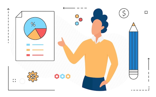 Negocio kpi tecnología digital informe de datos proceso de análisis empresario consultoría