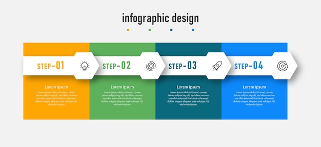 Negocio de línea de tiempo de plantilla de diseño de infografía