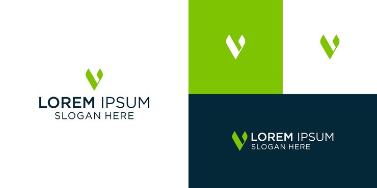 negocio de logotipo de la letra v