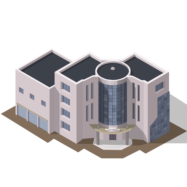 Negocio moderno edificio urbano 3d