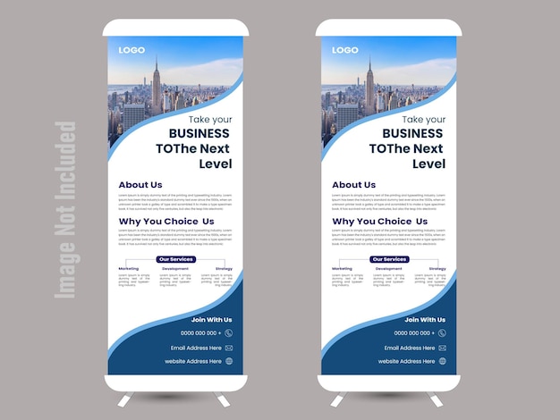 negocio moderno roll up banner