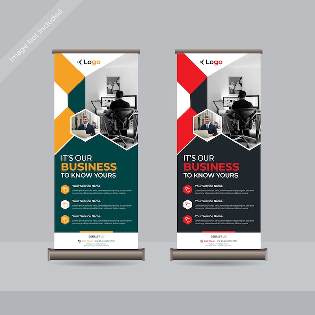 Negocio roll up Standee Banner Template Premium