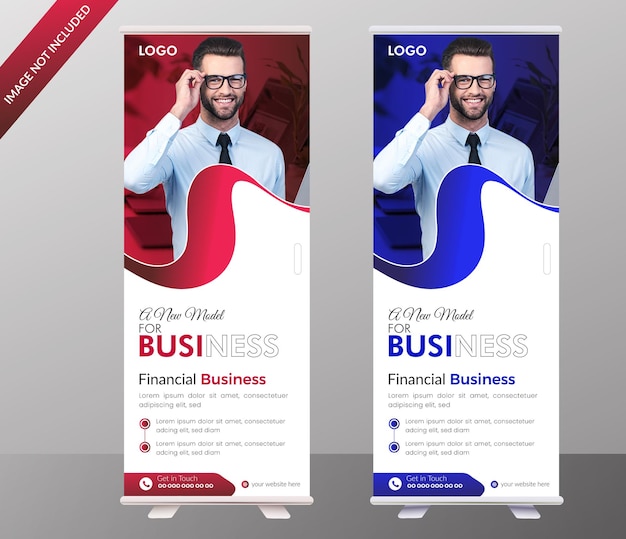 negocio roll up standee con diseño creativo