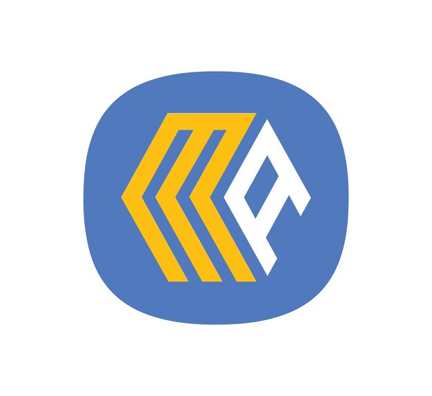 Negocio vectorial de diseño de logotipos de letras de MA