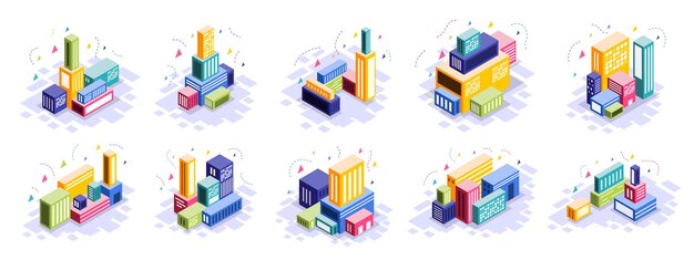 Negocios con computadora y diseño de vectores infográficos