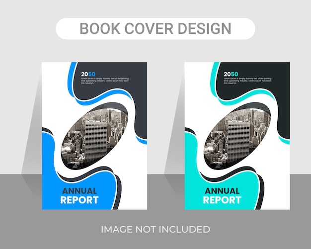 Negocios corporativos y plantilla de tamaño A4 de diseño de portada de libro de informe anual simple, moderno y creativo
