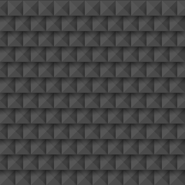 Negro abstracto 3d sin fisuras patrón geométrico de cuadrados