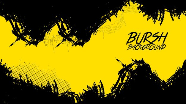 Negro y amarillo abstracto sucio fondo grunge