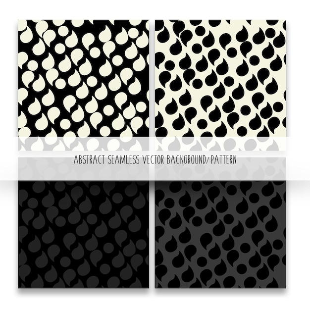 Negro blanco gris Formas abstractas clásicas colección de patrones sin fisuras, papel tapiz decorativo.patrón