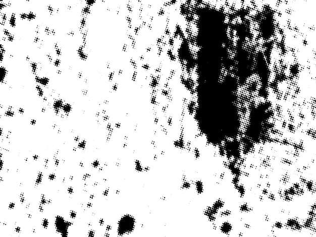 Negro y blanco Grunge semitono vector textura de superposición de angustia superficie abstracta polvo y áspero