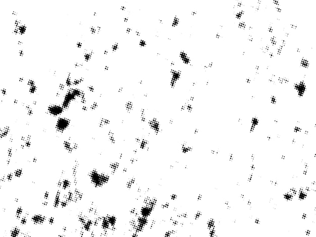 Negro y blanco Grunge semitono vector textura de superposición de angustia superficie abstracta polvo y áspero