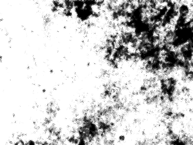 Negro y blanco Grunge semitono vector textura de superposición de angustia superficie abstracta polvo y áspero