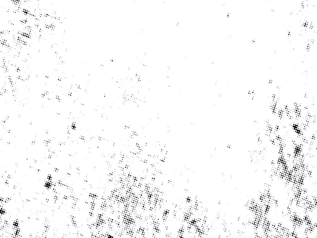 Negro y blanco Grunge semitono vector textura de superposición de angustia superficie abstracta polvo y áspero