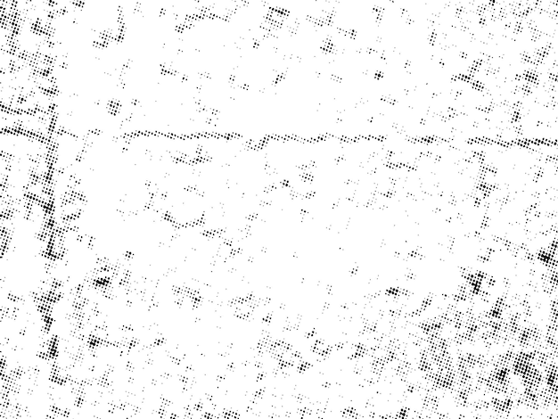 Negro y blanco Grunge semitono vector textura de superposición de angustia superficie abstracta polvo y áspero