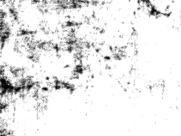 Negro y blanco Grunge semitono vector textura de superposición de angustia superficie abstracta polvo y áspero