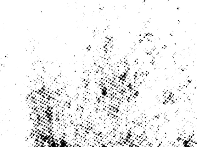 Negro y blanco Grunge semitono vector textura de superposición de angustia superficie abstracta polvo y áspero