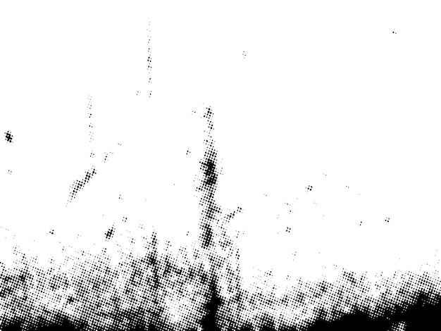 Negro y blanco Grunge semitono vector textura de superposición de angustia superficie abstracta polvo y áspero