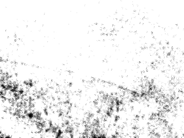 Negro y blanco Grunge semitono vector textura de superposición de angustia superficie abstracta polvo y áspero