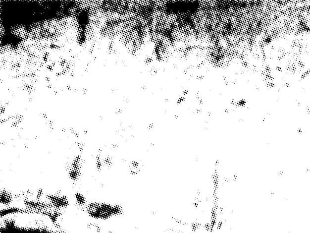 Negro y blanco Grunge semitono vector textura de superposición de angustia superficie abstracta polvo y áspero